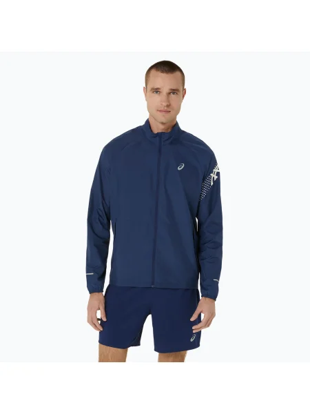 Jachetă de alergare pentru bărbați ASICS Icon blue expanse / birch albastru