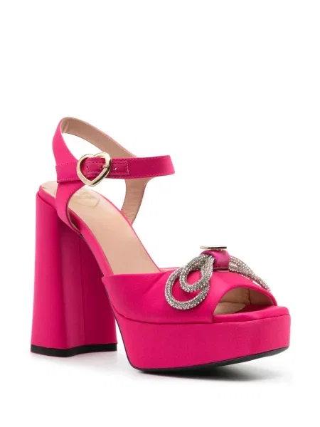 Sandale Love Moschino cu funde roz