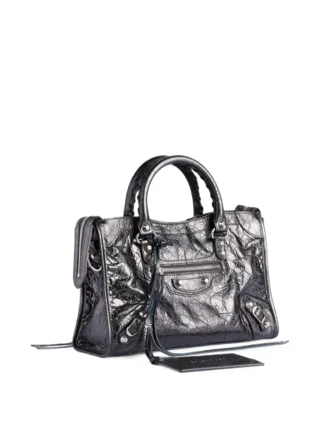 Geantă shopper Balenciaga din piele gri