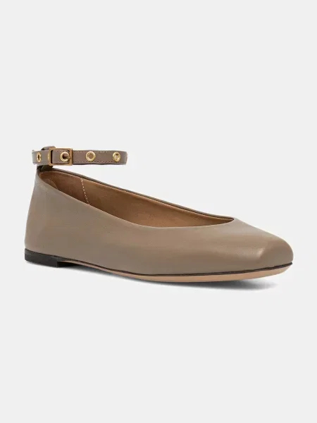 Emporio Armani balerini din piele maro