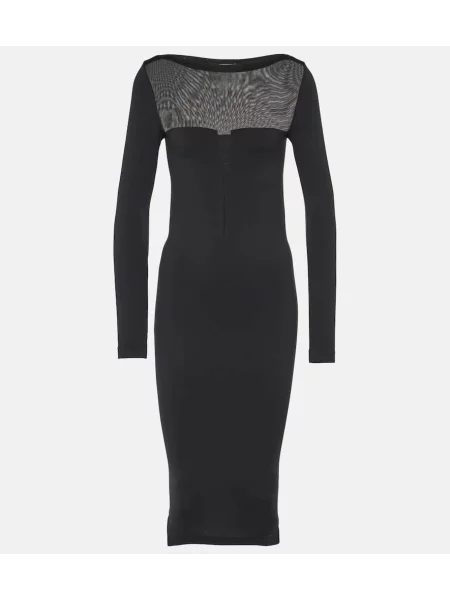 Rochie midi Wolford din jerseu până la genunchi de costum negru