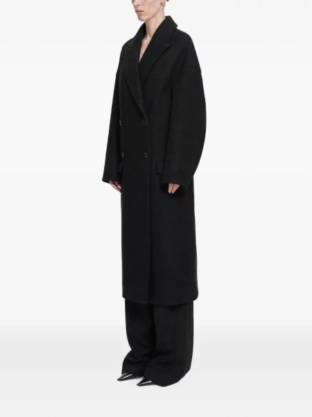Dvouřadý kabát Balenciaga černý