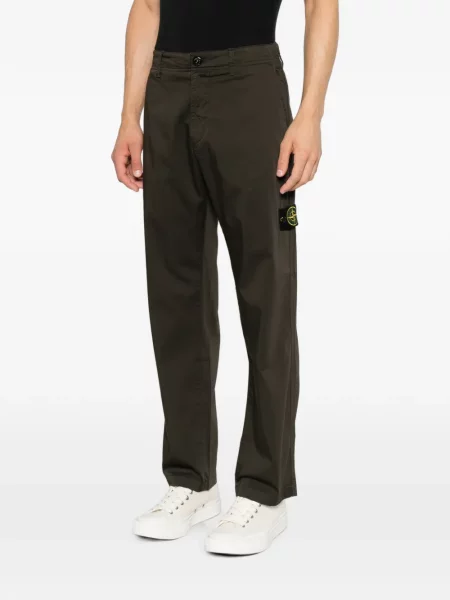 Pantaloni Stone Island cu strasuri maro