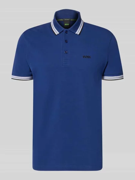 Koszulka polo o kroju regular fit z czystej bawełny model „PADDY” Boss Green niebieska