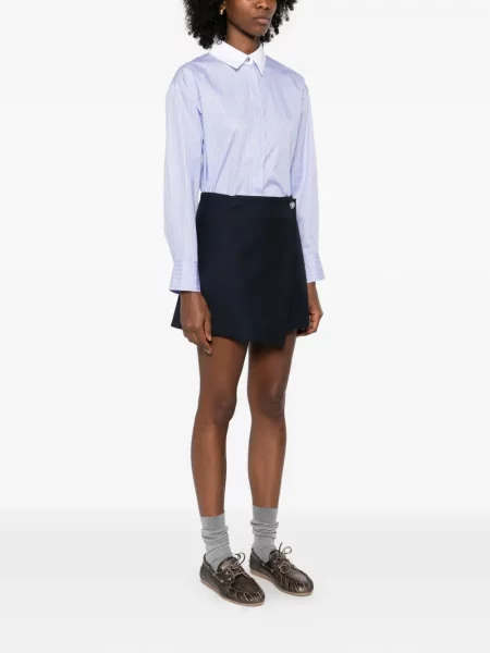Rochie mini Maje cu dungi de costum albastru