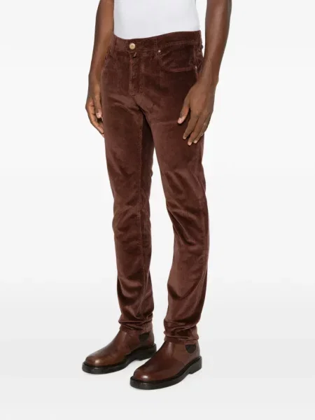 Pantaloni Jacob Cohën de catifea cord maro