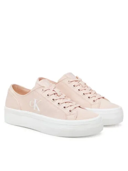 Calvin Klein Jeans Sneakersy Vulc Flatform Low Cv Mg oranžová