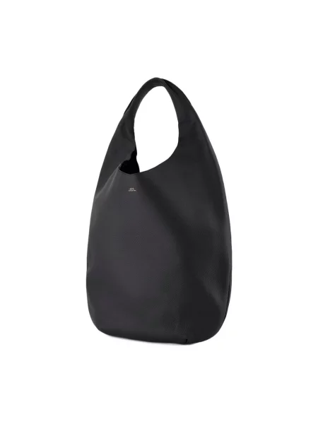 Torebka hobo A.p.c. skórzana czarna