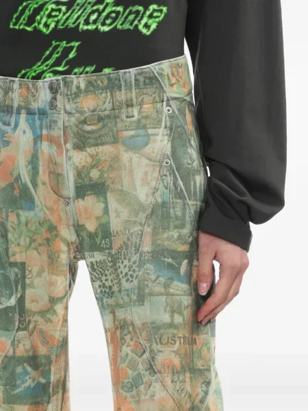 Blugi Kiko Kostadinov cu imagine verde
