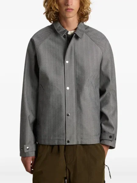 Geacă Woolrich cu model herringbone gri