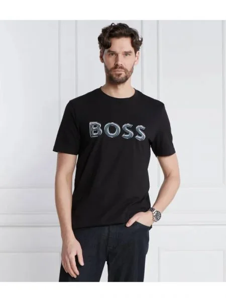 BOSS GREEN Tricou | Regular Fit negru