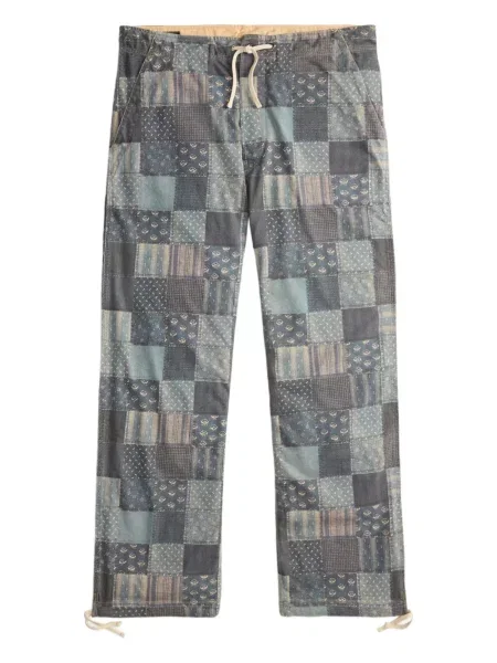 Pantaloni Ralph Lauren Rrl cu cordon albastru