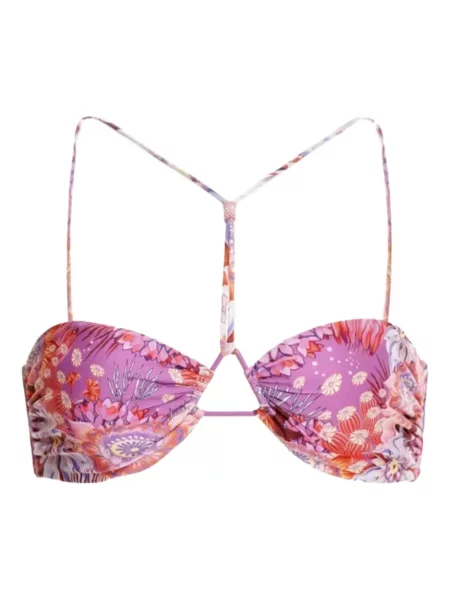Bikini Agua Bendita cu model floral violet