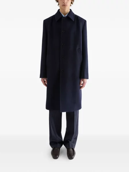 Palton Jil Sander de lână albastru