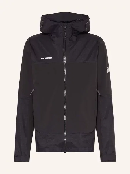 Mammut Hardshellová Bunda Ducan Guide Hs Hooded černá