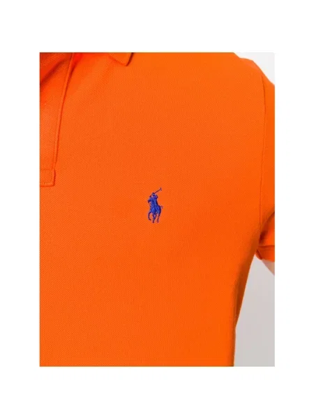 Koszulka polo Polo Ralph Lauren z siateczką pomarańczowa