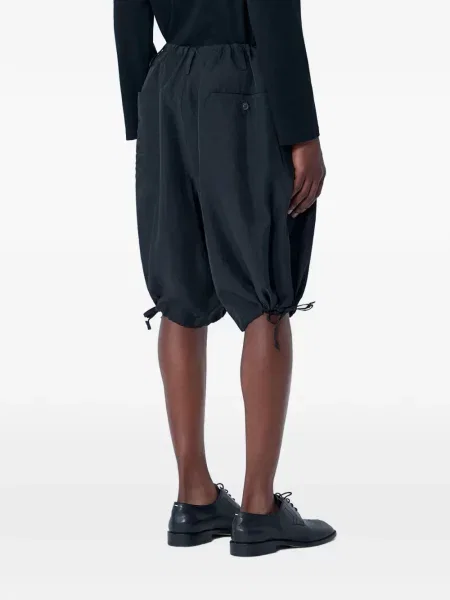 Kraťasy Yohji Yamamoto se stahovací šňůrkou černé