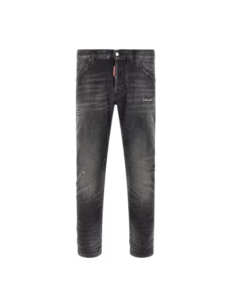 Jeansy straight leg Dsquared2 szare