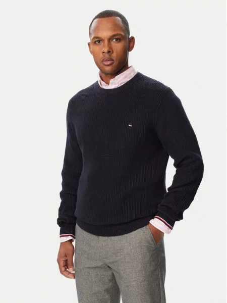 Tommy Hilfiger Pulover Mornarsko modra
