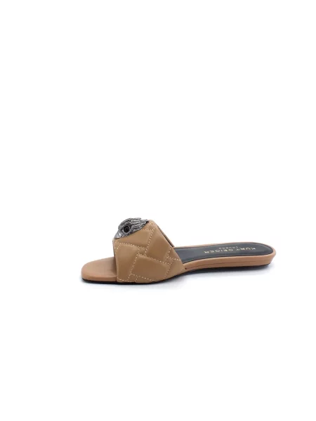 Klapki Kurt Geiger skórzane brązowe