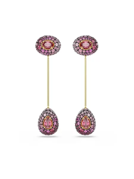 Swarovski kolczyki pozłacane z cyrkonią SUBLIMA różowe