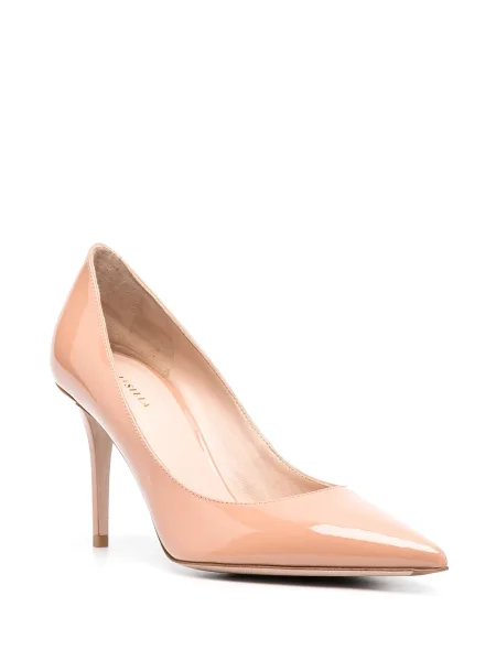Pantofi cu toc Le Silla din piele de lac roz