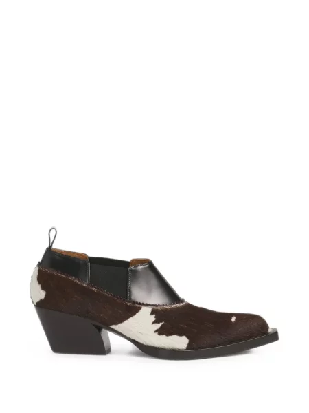 Botine Marni cu imagine maro