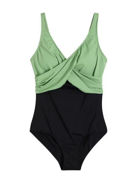 Bonprix Costum de baie întreg verde deschis negru
