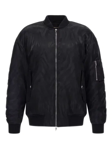 Яке тип бомбър Roberto Cavalli с принт с принт зебра черно