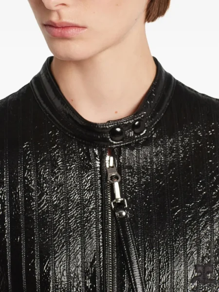 Geanta de piele Courreges negru