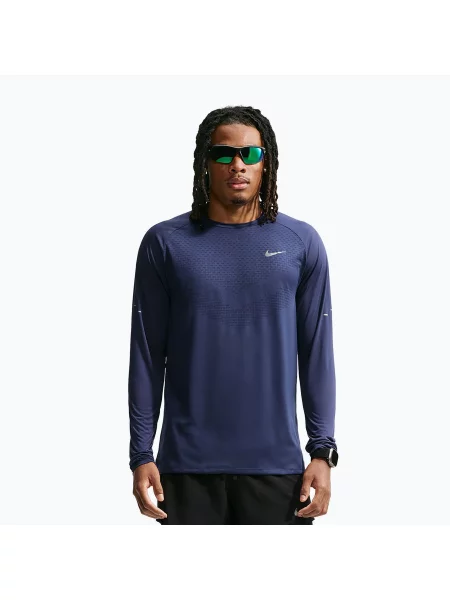Tricou cu mânecă lungă Nike alergare marină