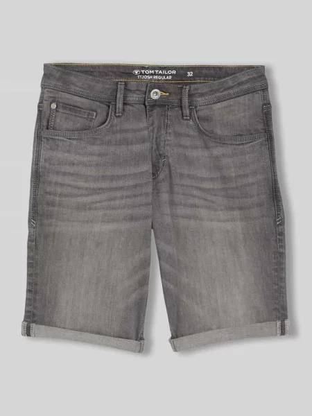 Bermudy jeansy krój regular fit z mieszanka bawełny Tom Tailor