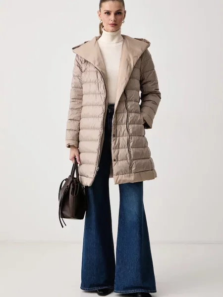 Weekend Max Mara kurtka puchowa dwustronna WKDUGGIOSO beżowa