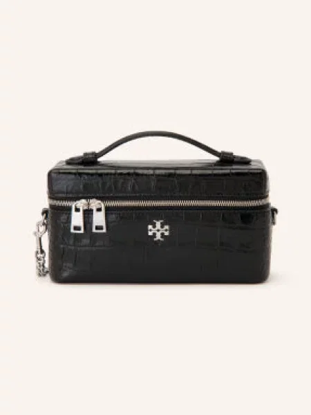 Tory Burch Kabelka Charlie / stříbrná černá