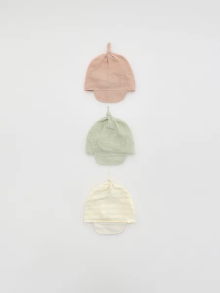 Reserved Wiązana chustka z daszkiem 3 pack wielobarwny