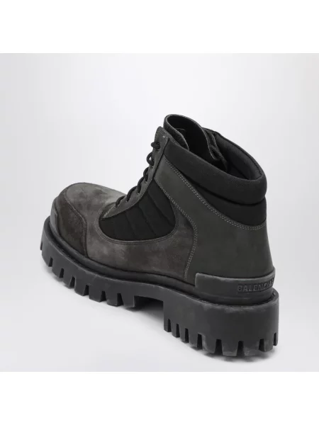 Lniane botki Balenciaga czarne
