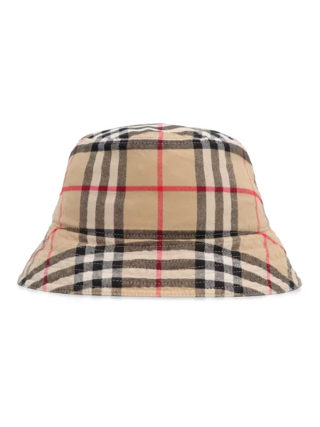 Czapka Burberry w kratę retro beżowa