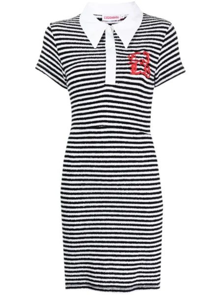 Rochie Charles Jeffrey Loverboy cu dungi cu imagine alb