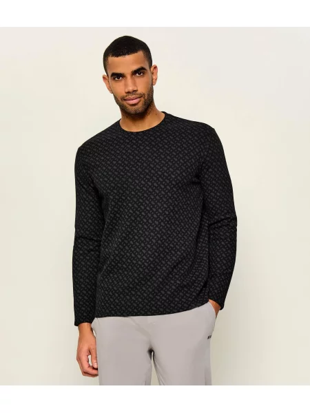BOSS BLACK Top de pijama Aop negru