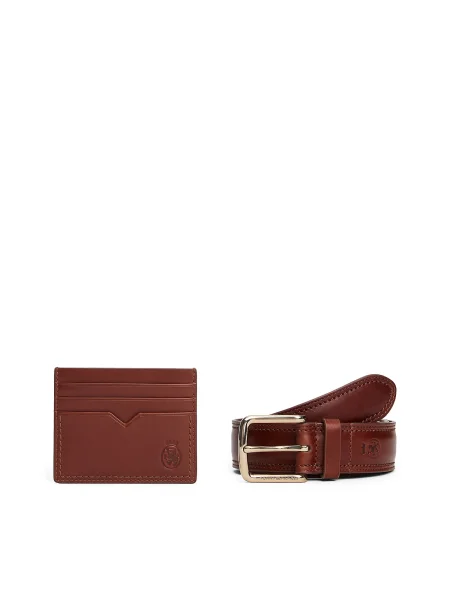 Curea Tommy Hilfiger din piele maro