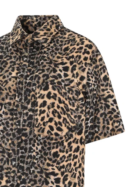 Scurt cămașă de blugi Darkpark cu model leopard