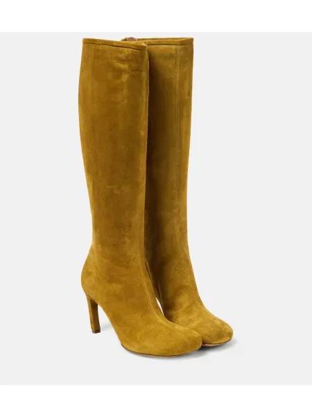 Škornji Dries Van Noten iz semiša oranžna