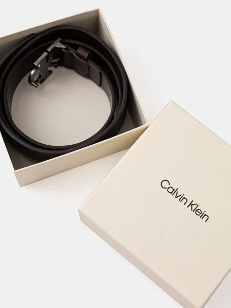 Csatos bőr öv Calvin Klein Jeans barna