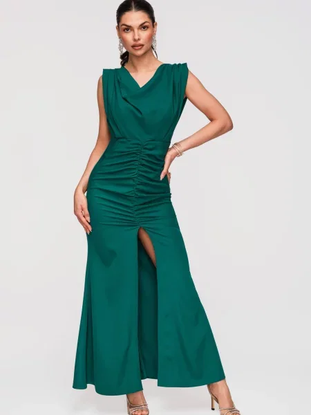 Rochie maxi Edoti verde