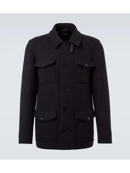 Palton Tom Ford de lână albastru