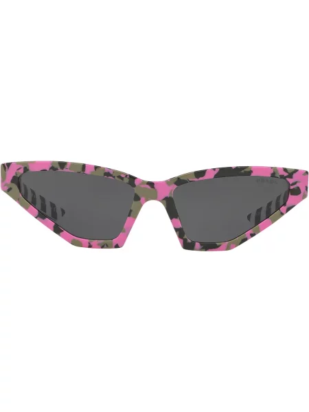 Ochelari de soare Prada Eyewear cu model camuflaj roz