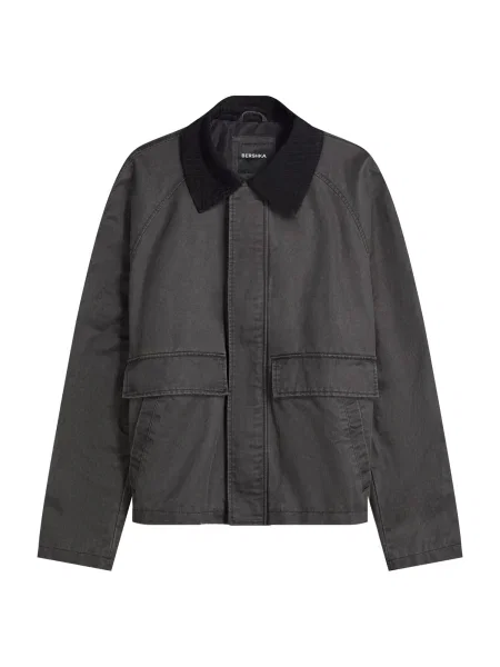 Bershka Přechodná bunda černá