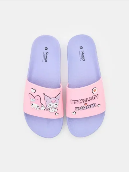 Тапочки Sinsay с аппликацией фиолетовые