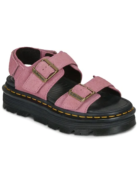 Pantofi Dr. Martens din piele de căprioară roz