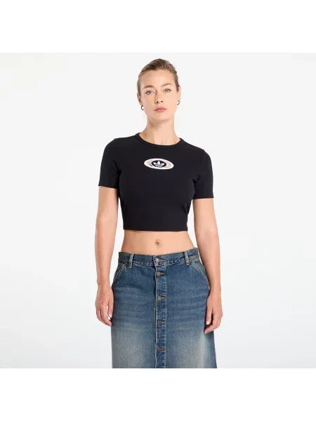 T-shirt adidas Originals Campus Back Cut Out Rib T-Shirt Black L μαύρο